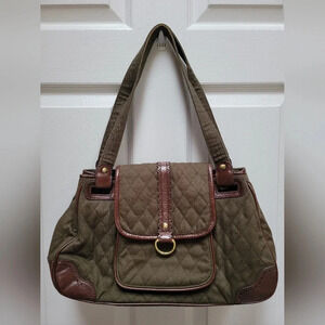 Vera Bradley Kate Middleton College Shoukder Bag Fabric/Leather